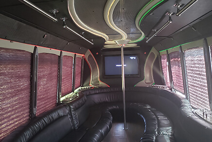 Black Party Bus Interior Picture